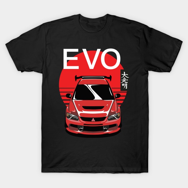 mitsubishi lancer evolution T-Shirt by artoriaa